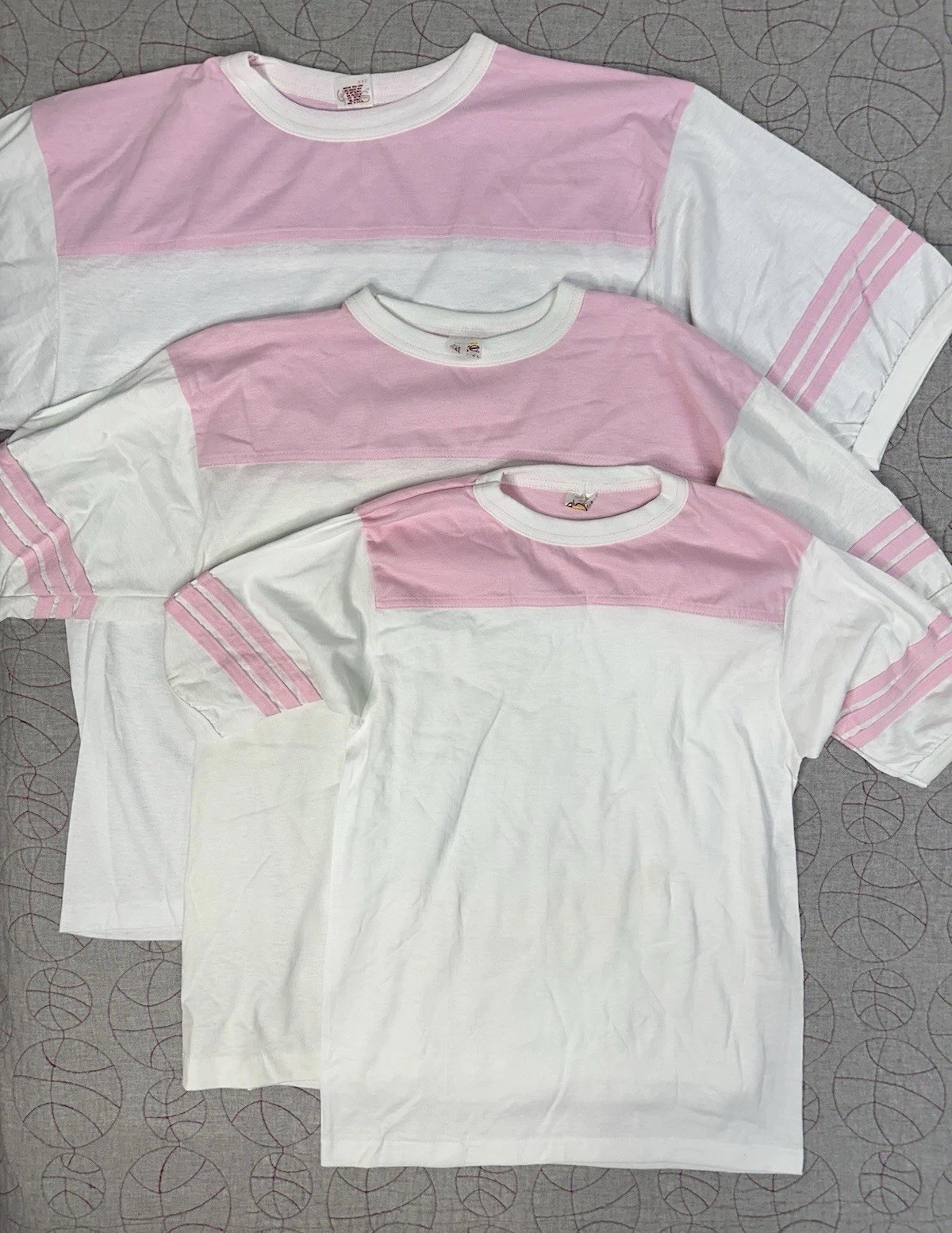 Deadstock Vintage 80s Single Stitch Classic Retro Ringer T-Shirt Adult Blank USA gallery