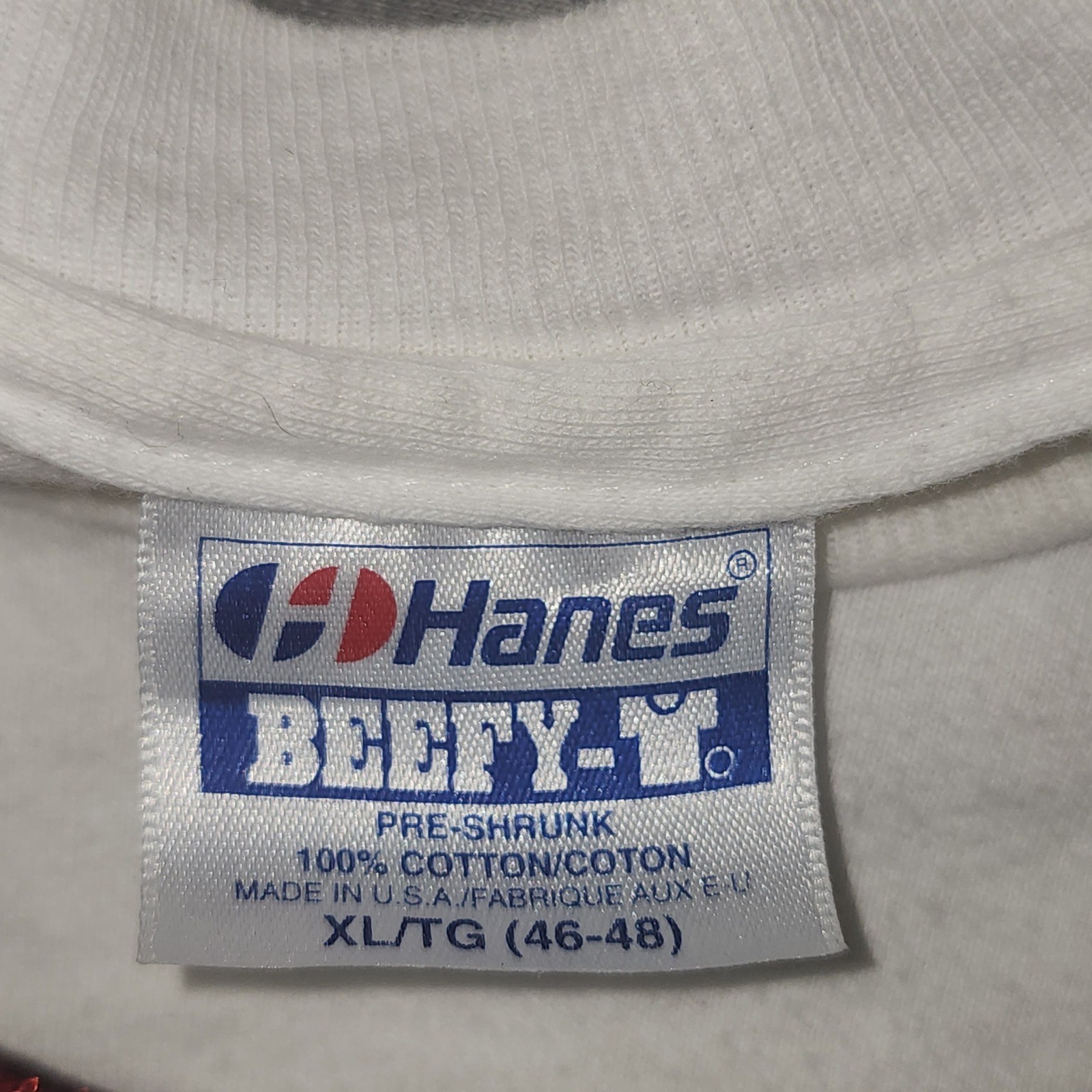Hanes Beefy-T Graphic Tee Mens XL White Good Vintage 90s Southwestern Glitter gallery