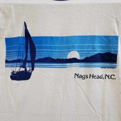 Vintage Nags Head North Carolina T Shirt Single Stitch RARE M (38-40)