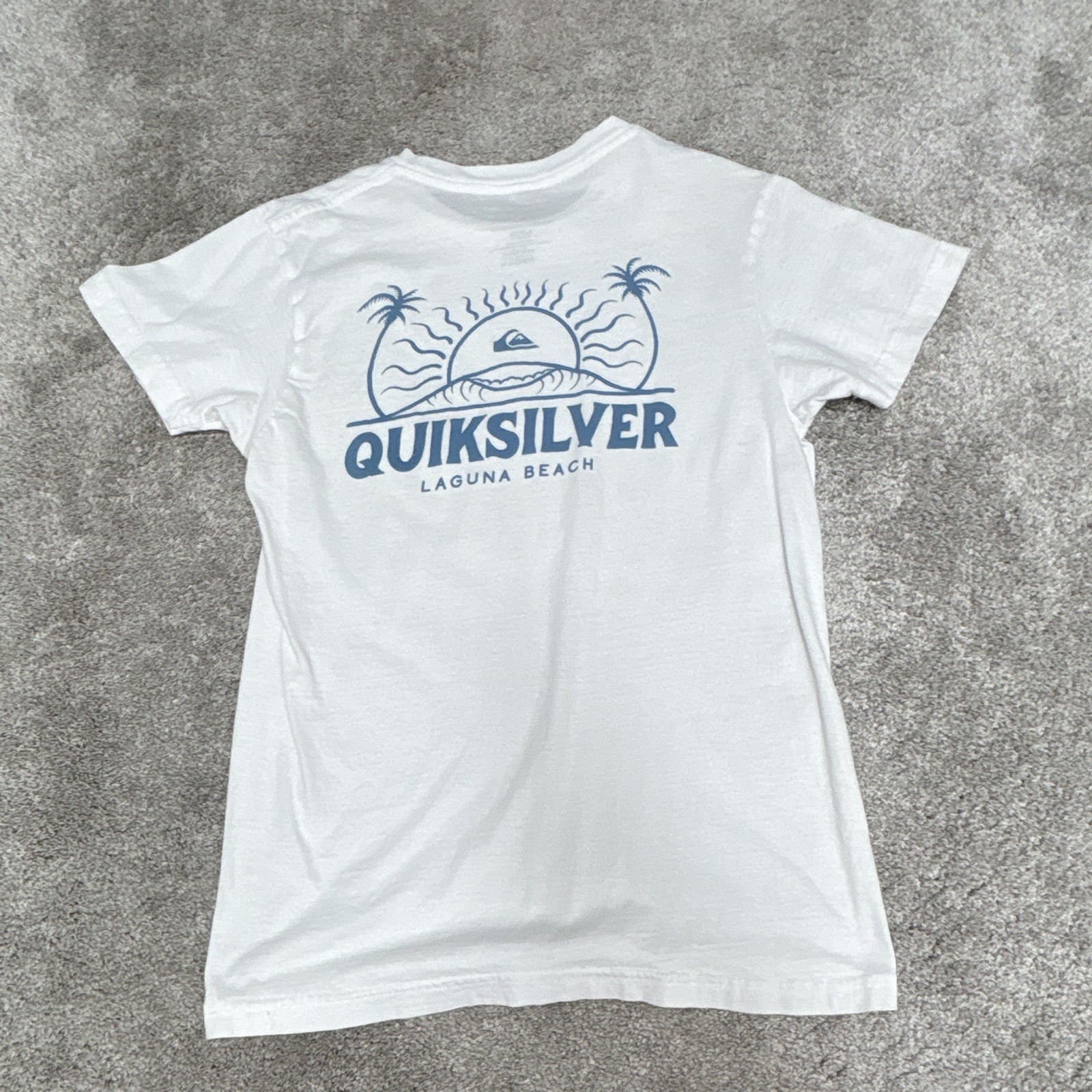 Quiksilver White Men’s Small Crew Neck Short Sleeve T-Shirt FREE SHIPPING gallery