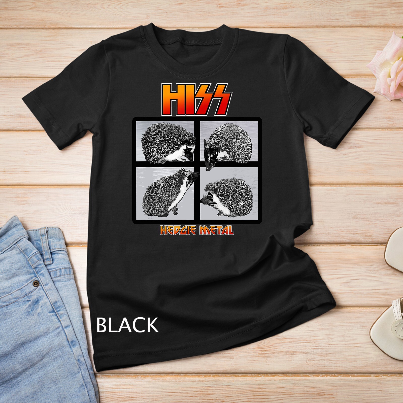 HISS - Hedgie Metal A Hedgehog Hard Rock Band Graphic Unisex T-shirt gallery