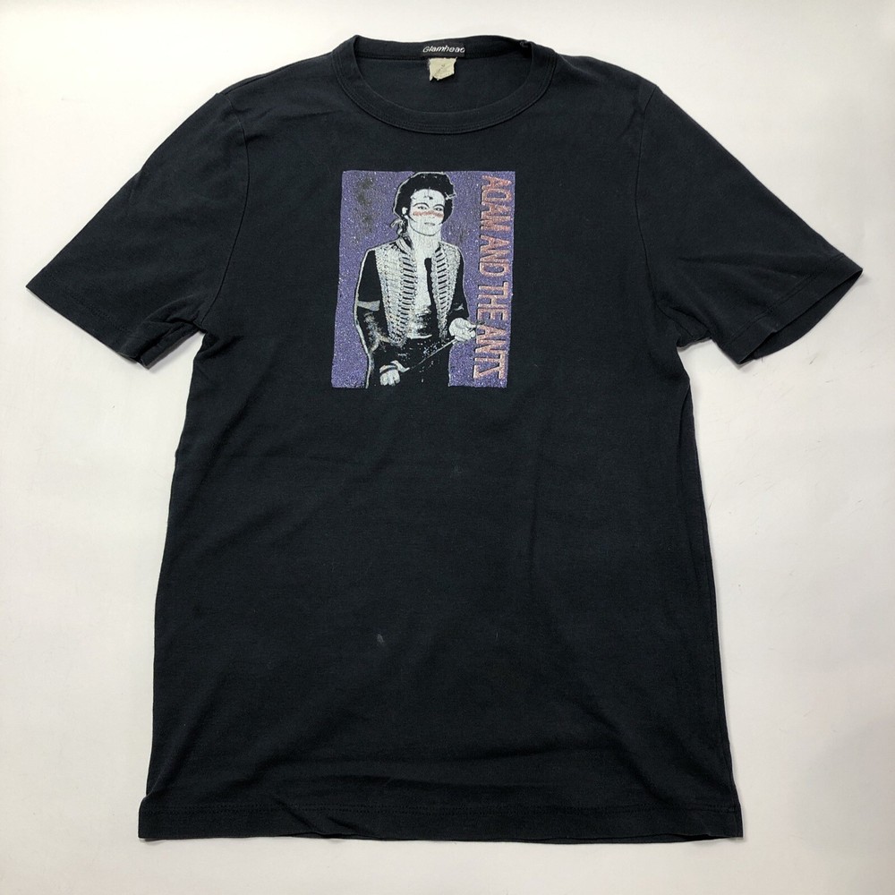 Vintage Adam & The Ants Glamhead Medium Black T Shirt Vtg Punk New Wave Band Tee