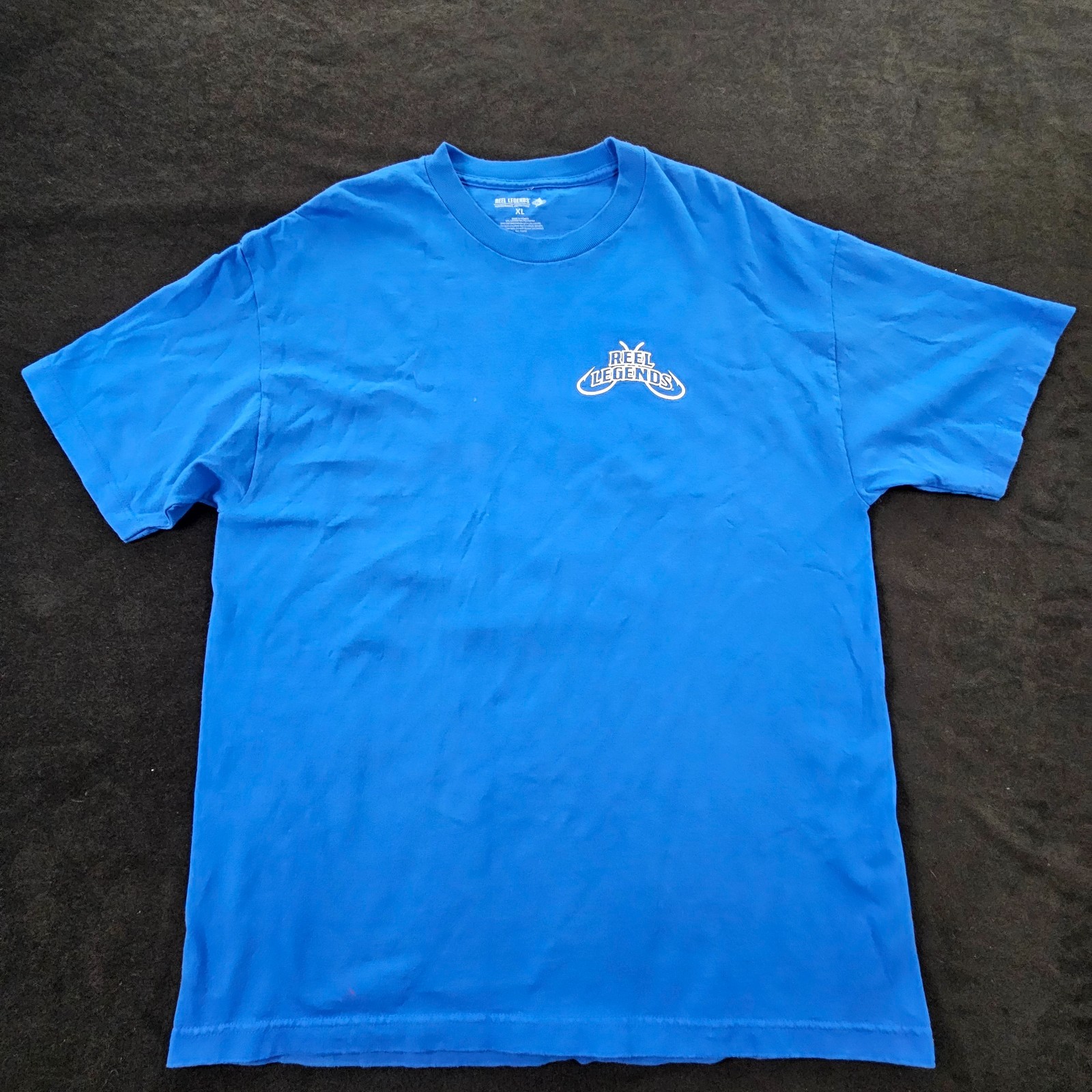 Reel Legends Performance Outfitters Fishing Blue Short Sleeve T-Shirt Men's XL gallery