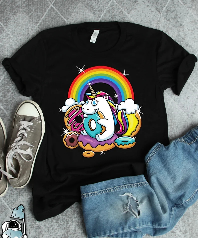 Unicorn Donut Shirts, Unicorn Shirts, Unicorn Art, Foodie Gifts, Baking Gifts