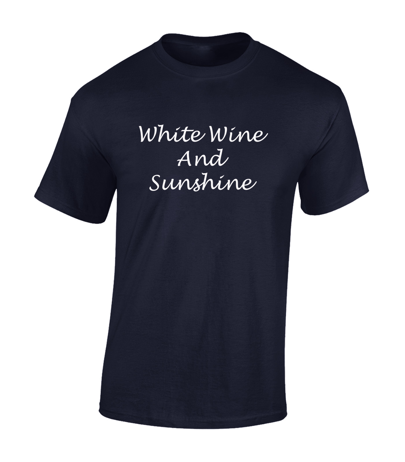 WHITE WINE & SUNSHINE MENS T SHIRT COOL HOLIDAY CLOTHING SUMMER CASUAL TOP gallery