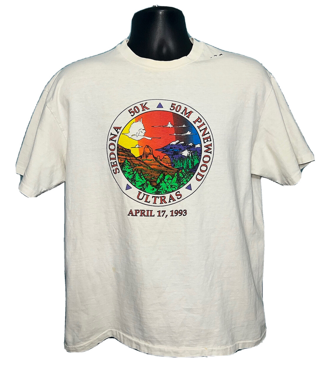 Vintage Single Stitch Shirt Sedona AZ 50K Pinewood Ultras 1993 Large See Pix A32