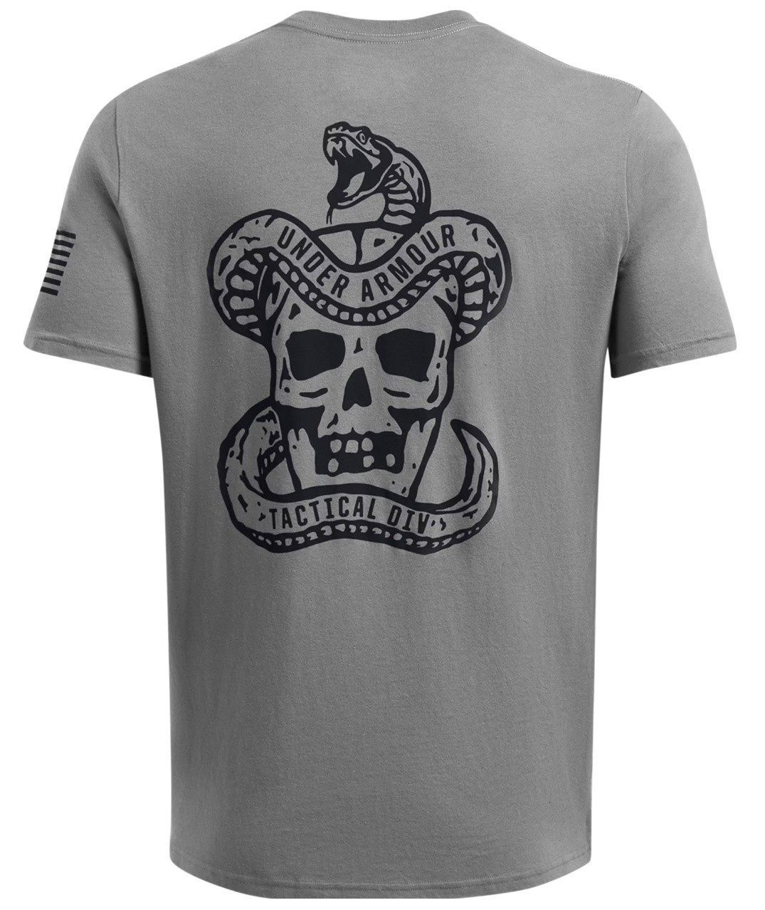 Under Armour 1386724 UA Men's 3XL Tactical Division Skull Snake Cotton Gray Tee gallery