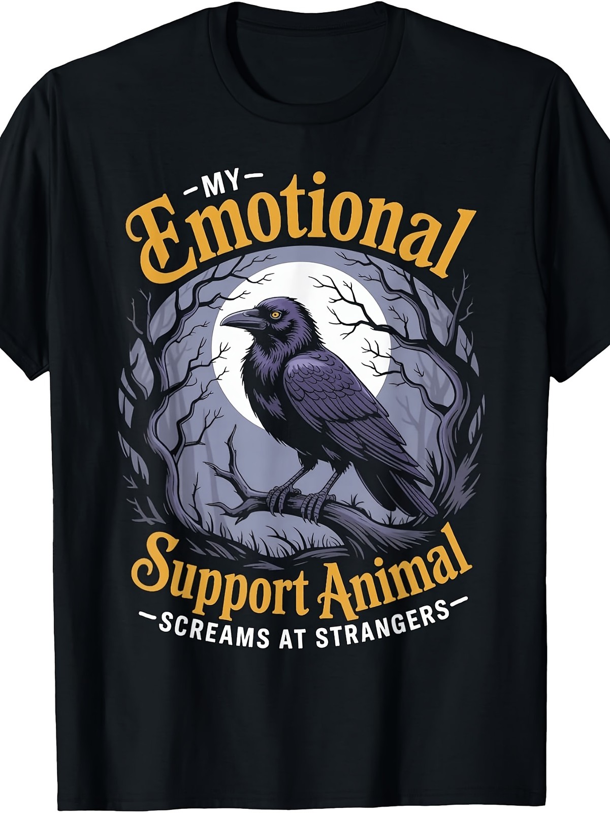 Emotional Support Animal Gothic Birds Animal Crow T-Shirt gallery