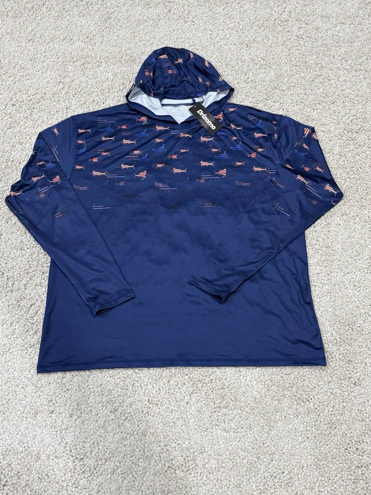 NEW 5 LOT Drizomo Fishing Swim UV Sun Protection UPF 50+ LS Shirt Hood 3XL XXXL