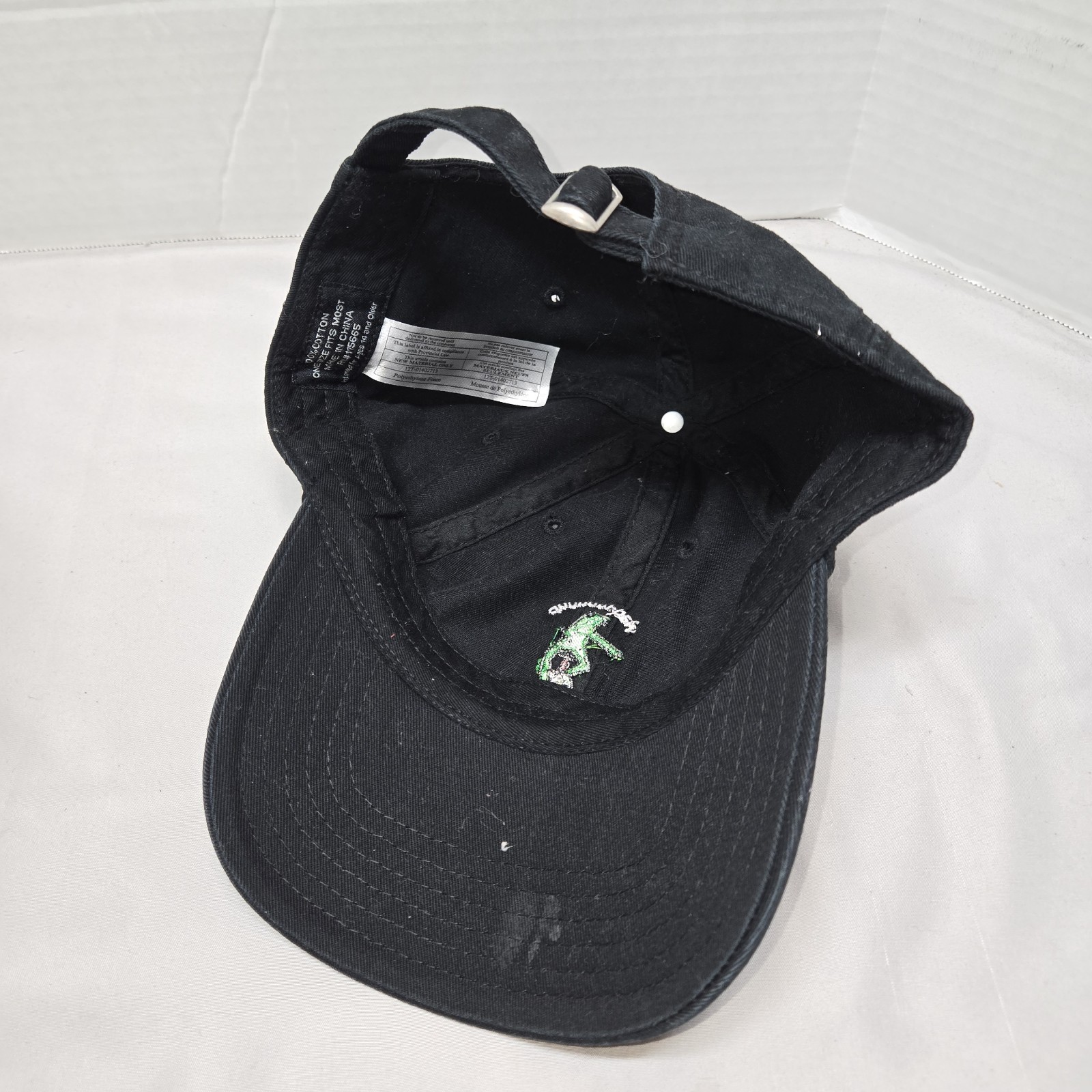 Here Come Dat Boi Meme Frog Unisex Hat Cap Waduuuup Adj Strap Black Euc gallery