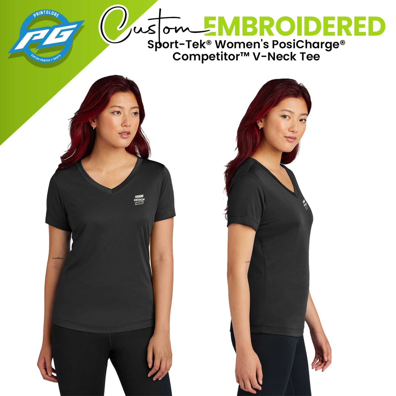 Custom Printed Sport-Tek Women's Posi Charge Competitor V-Neck Tee Gift For Him gallery