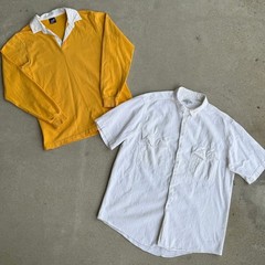 True Vintage Levis & Misc Button Up Shirts Lot of 7 DEFECTS STAINS SOLD AS IS