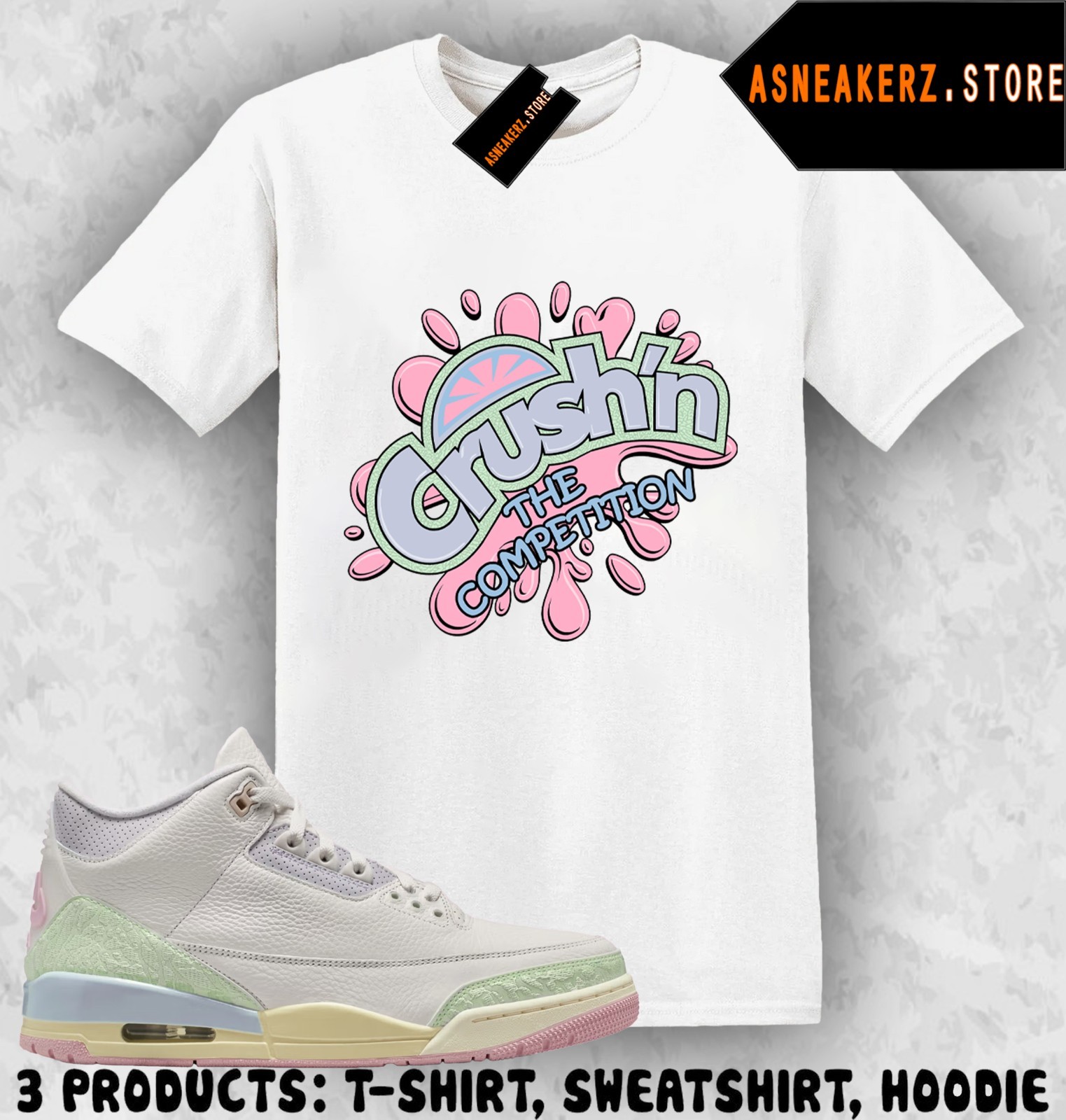 Shirt Matching AJ 3 Spring is in the Air 2026 Match Sneaker Fresh Crush T-Shirt gallery