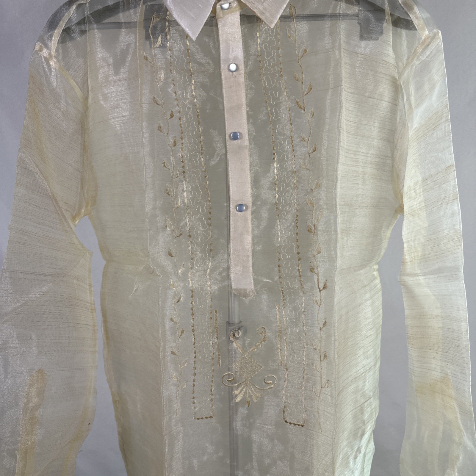Barong Tagalog Formal Wear Men’s Size 4X NWOT Philippines Organza gallery