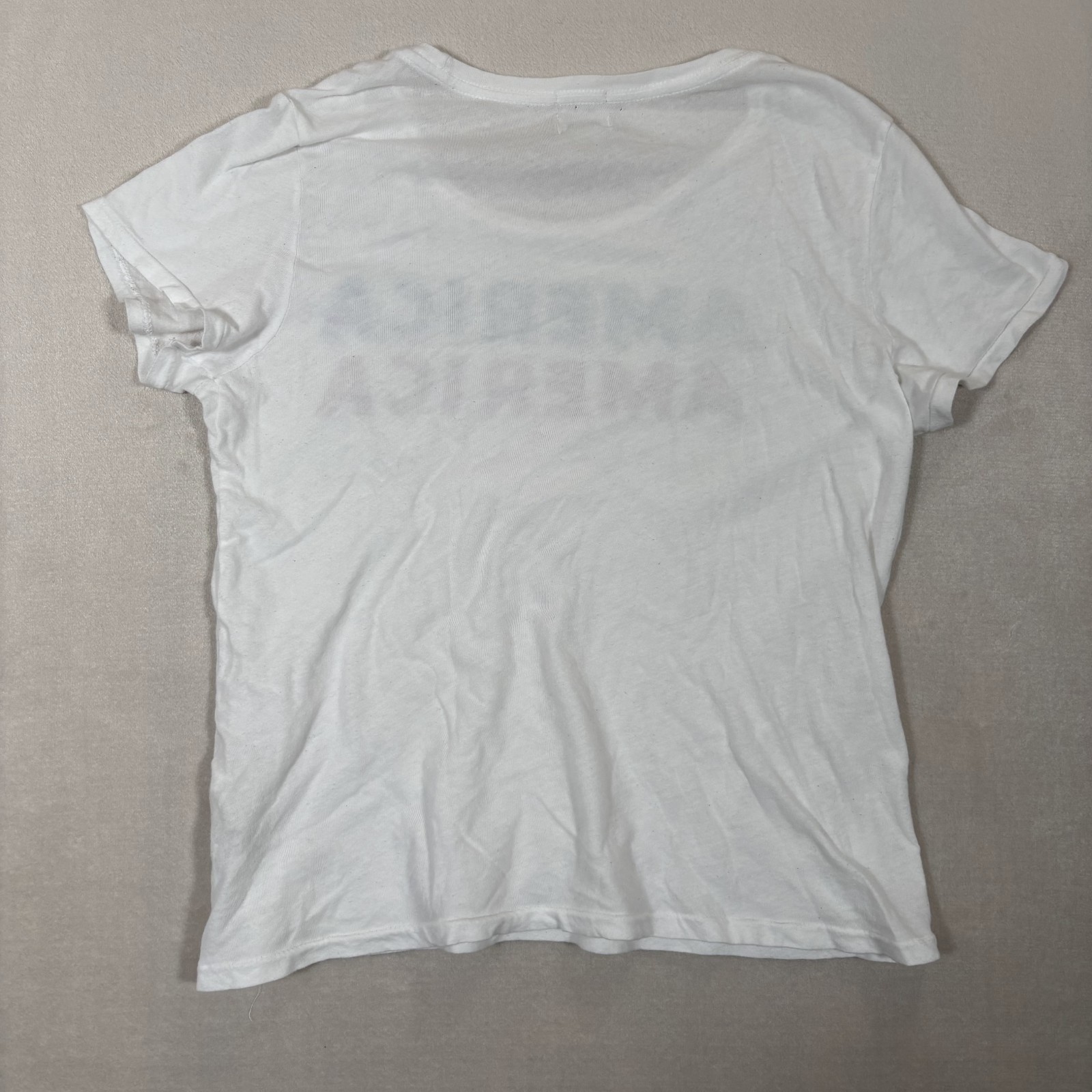 Denim & Supply Ralph Lauren Women Sz M America Graphic T-Shirt White *READ* gallery