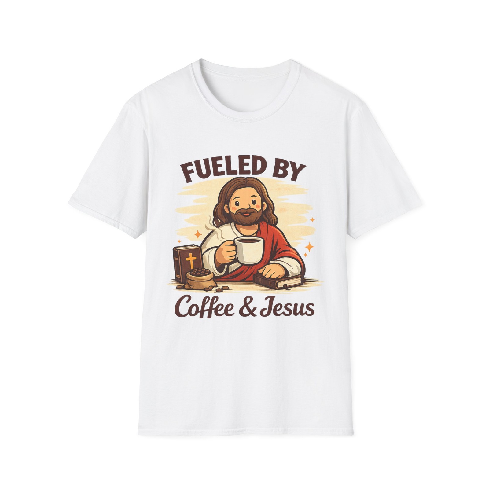 Fueled by Coffee and Jesus T-Shirt Christian Humor, Religious Tee gallery