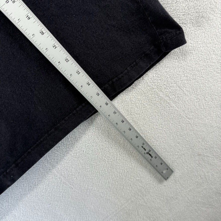Vintage Express Tricot Shirt Men's medium Black Blank Boxy USA Made Pocket 90s gallery