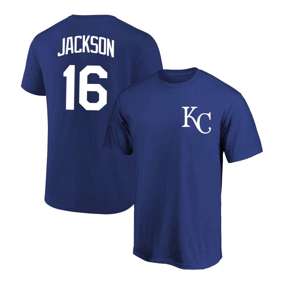Bo Jackson T-Shirt Kansas City Royals Player Name and Number Soft Jersey Tee gallery