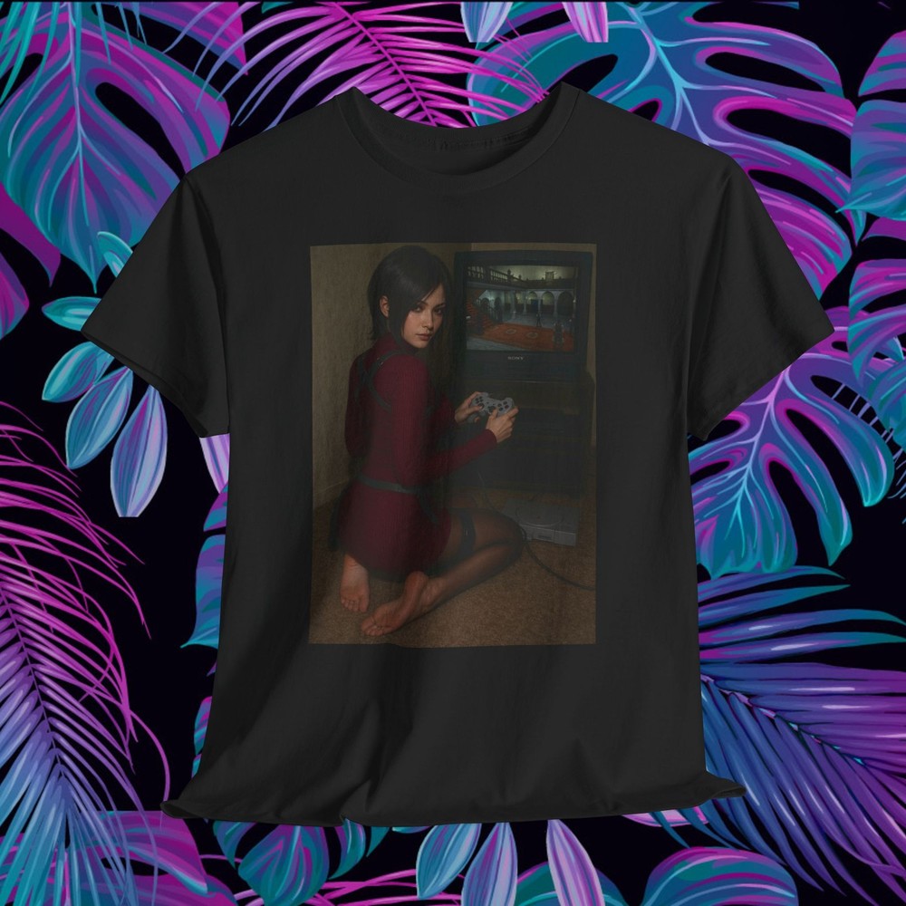 Ada Wong Resident Evil Gaming Shirt – Retro PS1 Style Gamer Girl Horror Tee