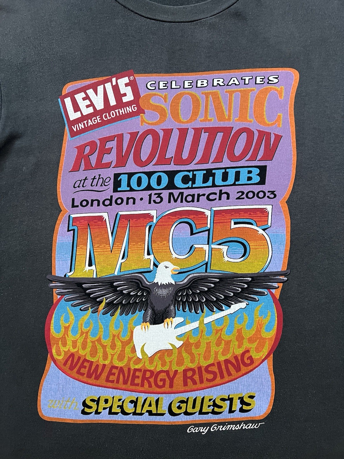 LVC MC5 T-Shirt M Levi's 50's Sportswear 2003 Black Rare Detroit Punk 100 Club gallery