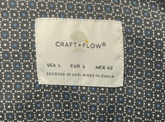Craft + Flow Black Shirt Button Up Size L