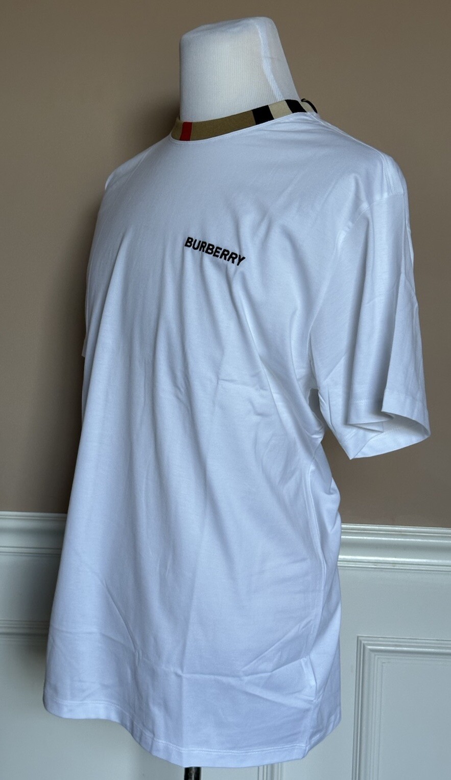 Burberry Jayson White Cotton T-shirt L (Oversized) 8078115 NWT $370 gallery