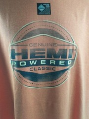 Orange T-Shirt – HEMI Powered Genuine Classic Emblem – MOPAR Licensed