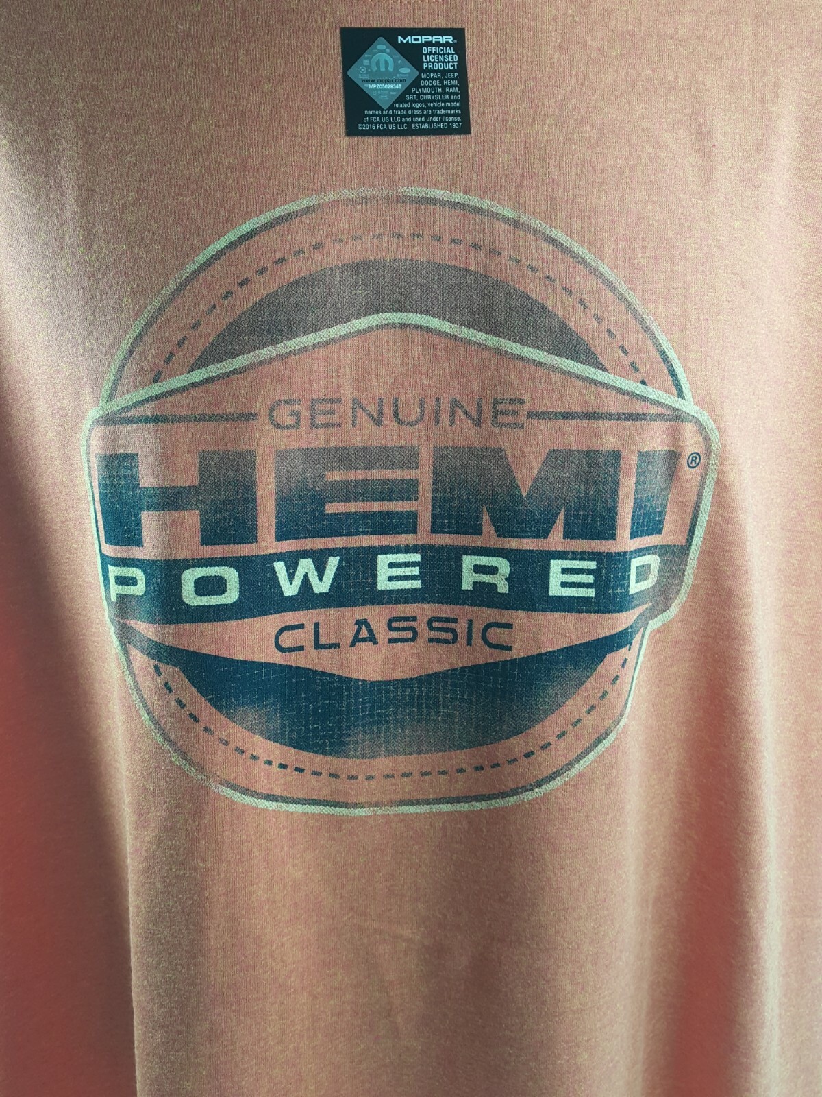 Orange T-Shirt - HEMI Powered Genuine Classic Emblem - MOPAR Licensed gallery