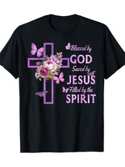 Plus Size – Plus Size – Plus Size, Women’S Blessed by God Christian T-Shirt