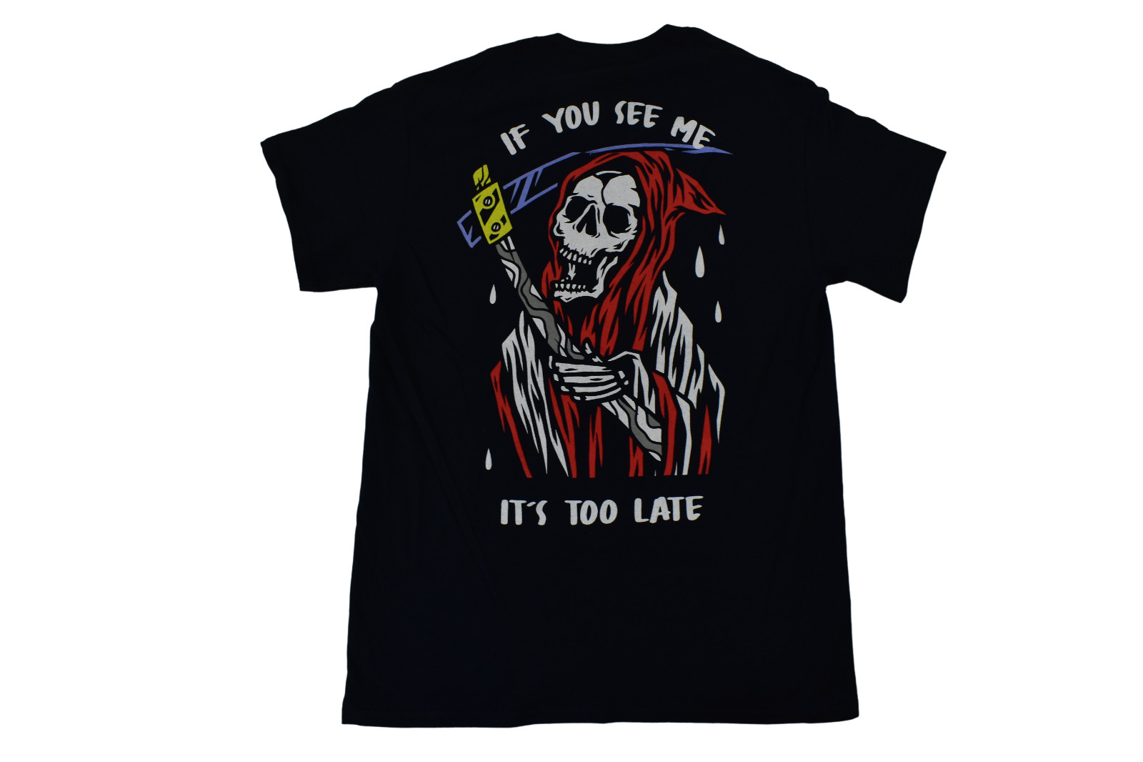 Cactus & Skull Mens Grim Reaper If You Can See Me It's Too Late Shirt New M,L,XL gallery
