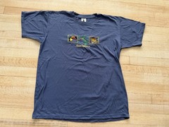 Guatemala El Quetzal Graphic Embroidered Wild Life Blue T Shirt Size XL