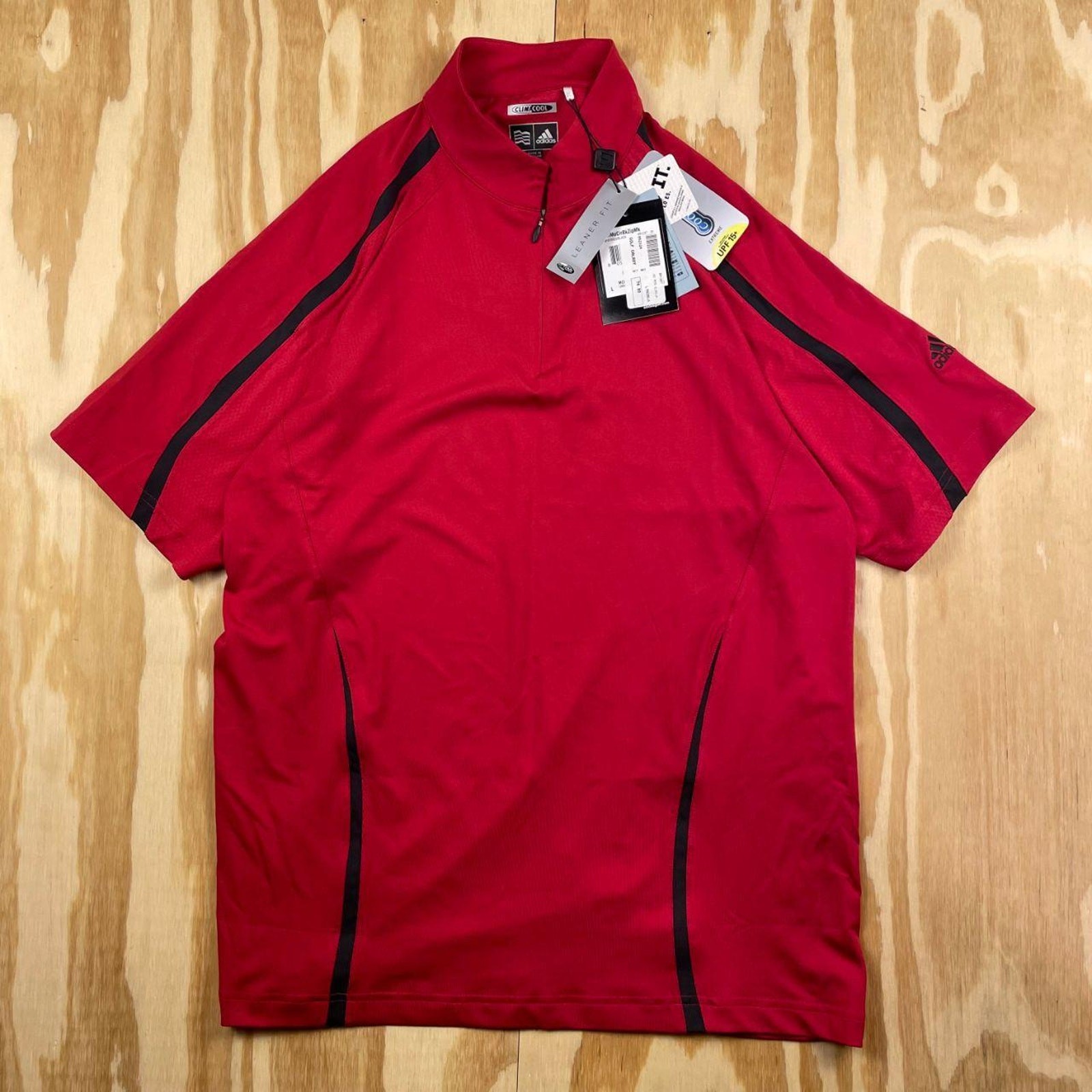 Adidas 1/4 Zip Windbreaker Pullover – Red – Men’s L – BNWT – Climaproof gallery