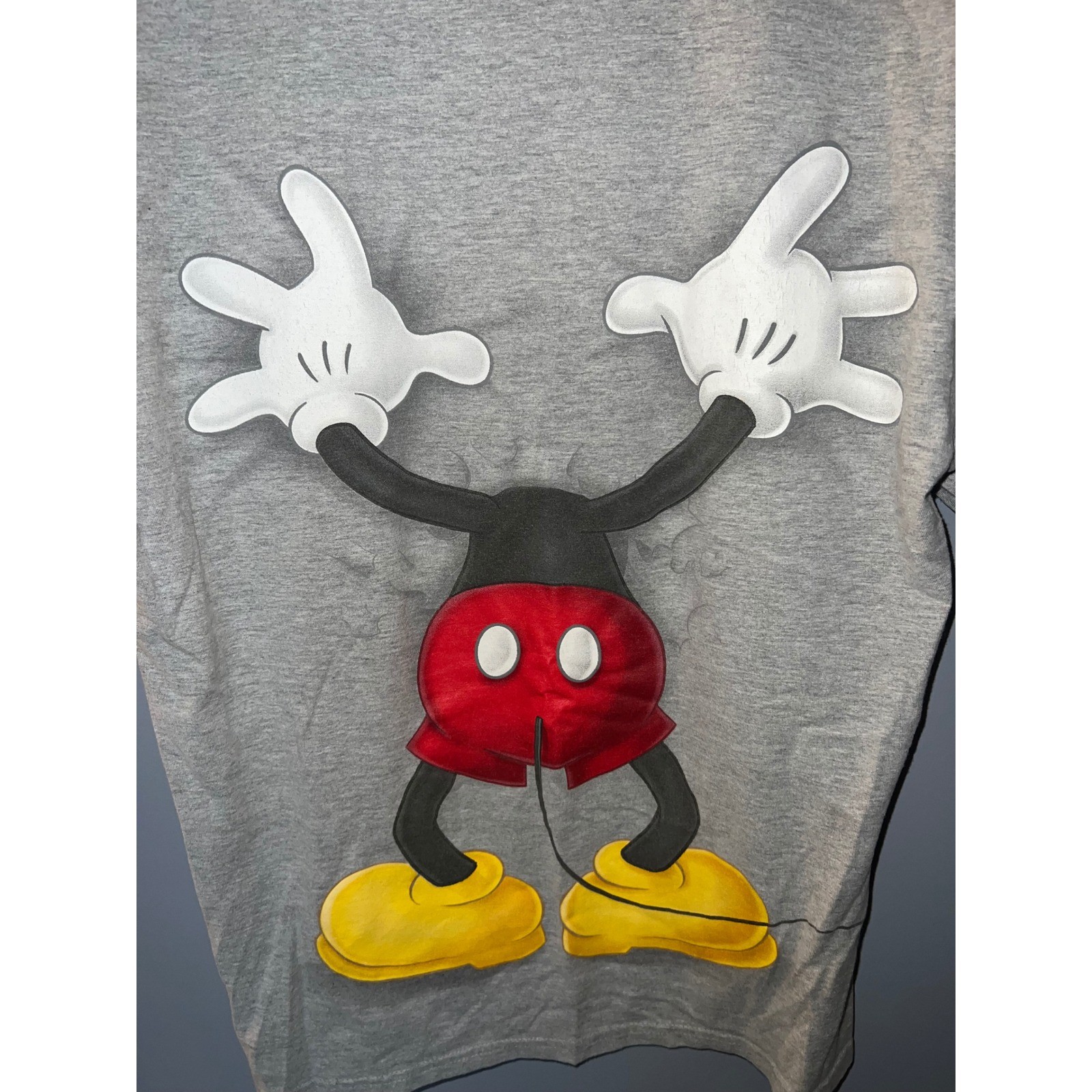 Walt Disney World Mickey Mouse Double Sided Graphic T-Shirt Gray Large Hanes gallery