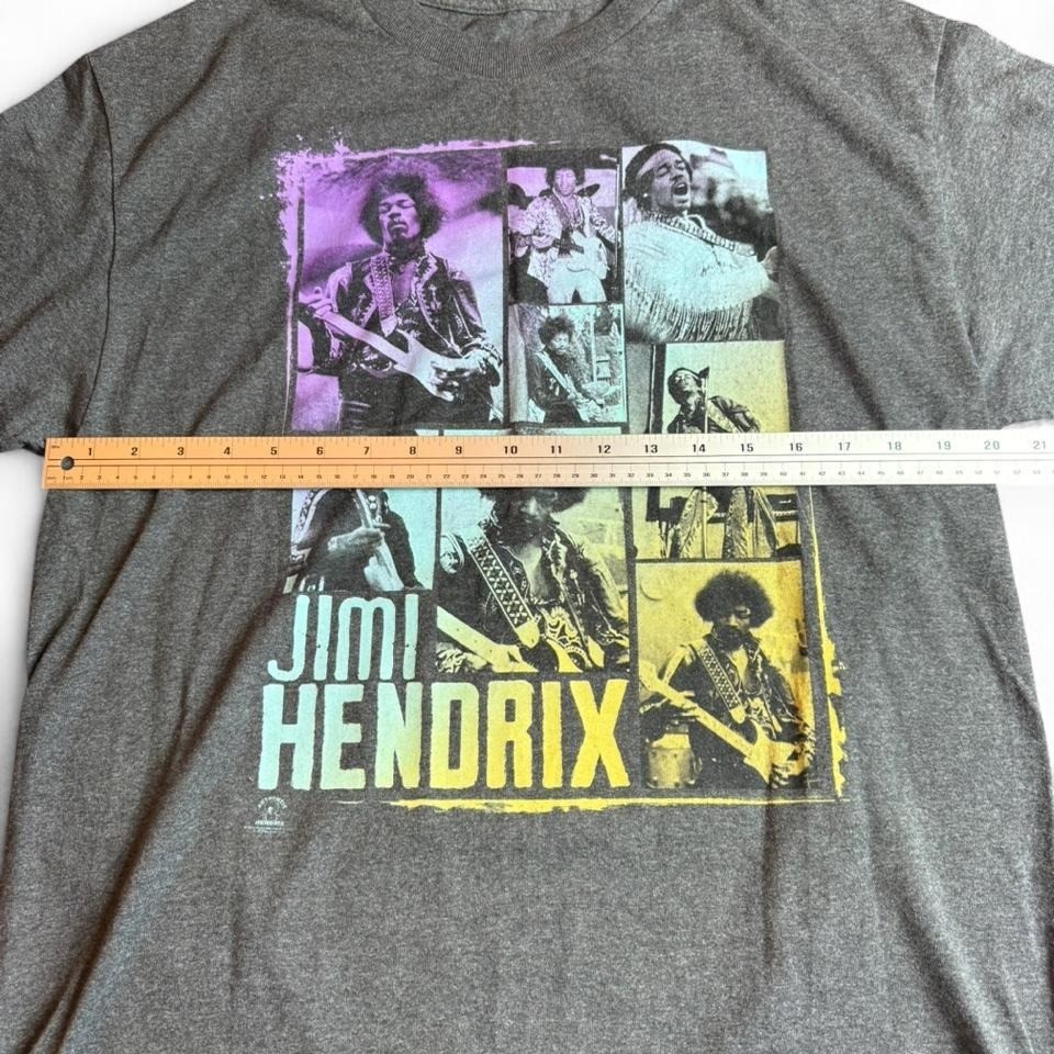 Zion Jimi Hendrix Graphic T-Shirt Charcoal Grey Unisex Rock Band Tee Size L gallery