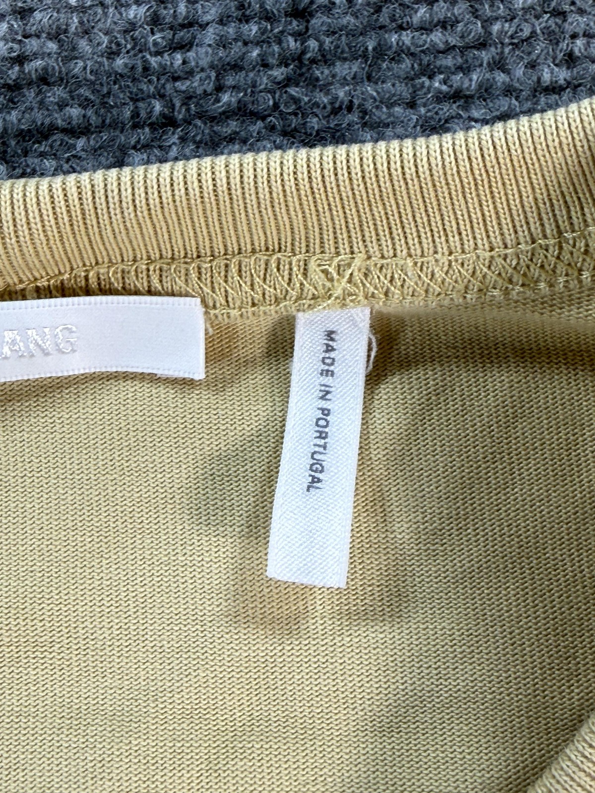Helmut Lang Shirt Mens Large Tan Logo Graphic Crewneck Short Sleeve Back Print gallery