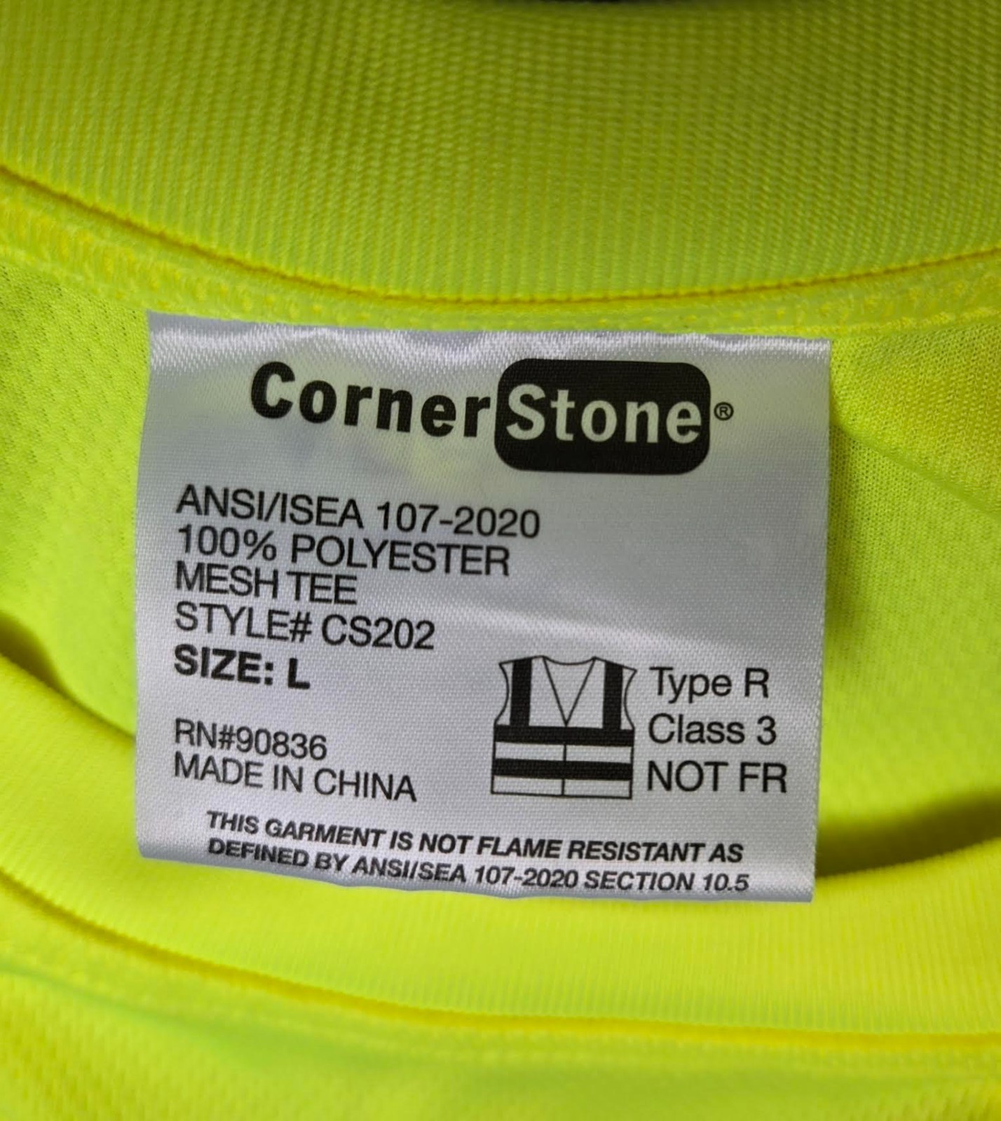 SAFETY YELLOW/REFLECTIVE T-SHIRT MEN'S LARGE gallery