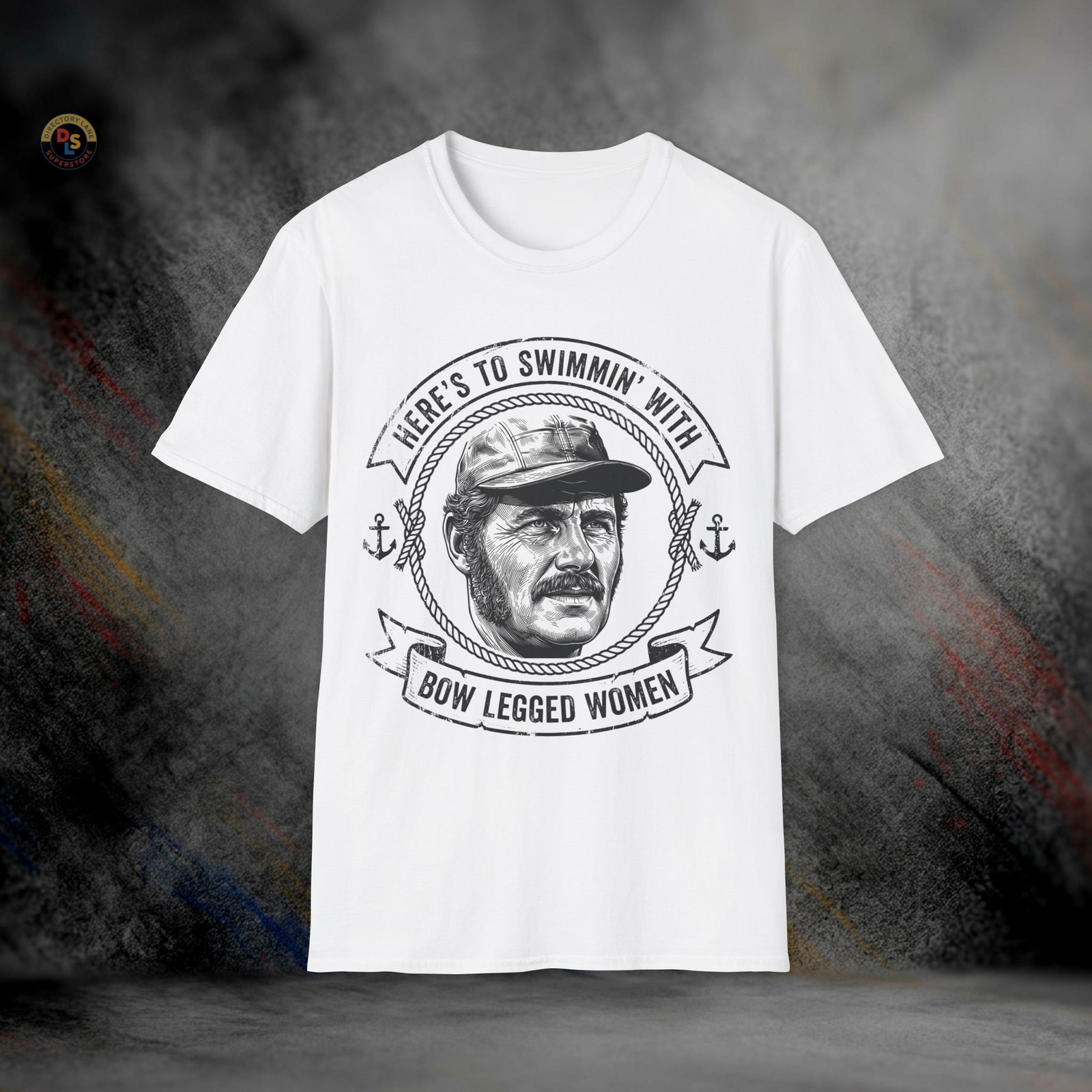 Quint Swimming With Bow Legged Women Jaws T-Shirt | Softstyle Tee