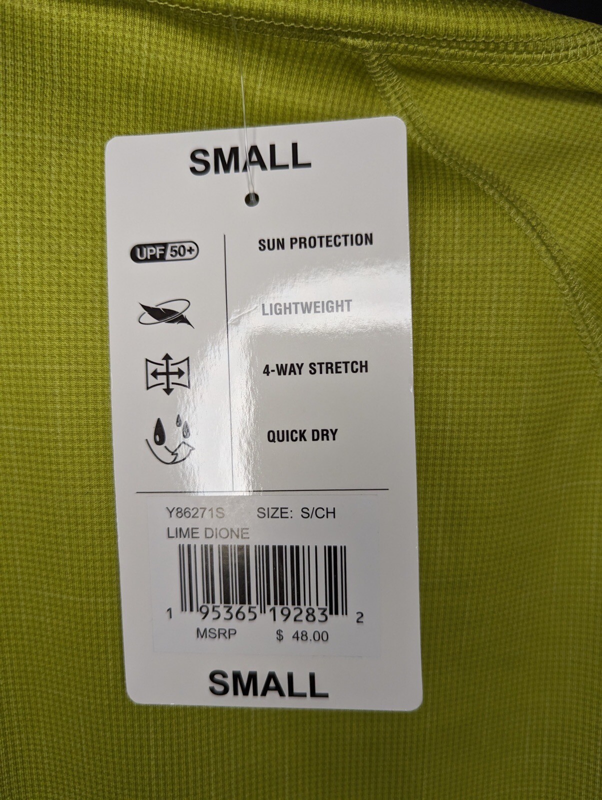 Zeroxposur Green/Yellow Short Sleeve 50+ UPF NWT gallery