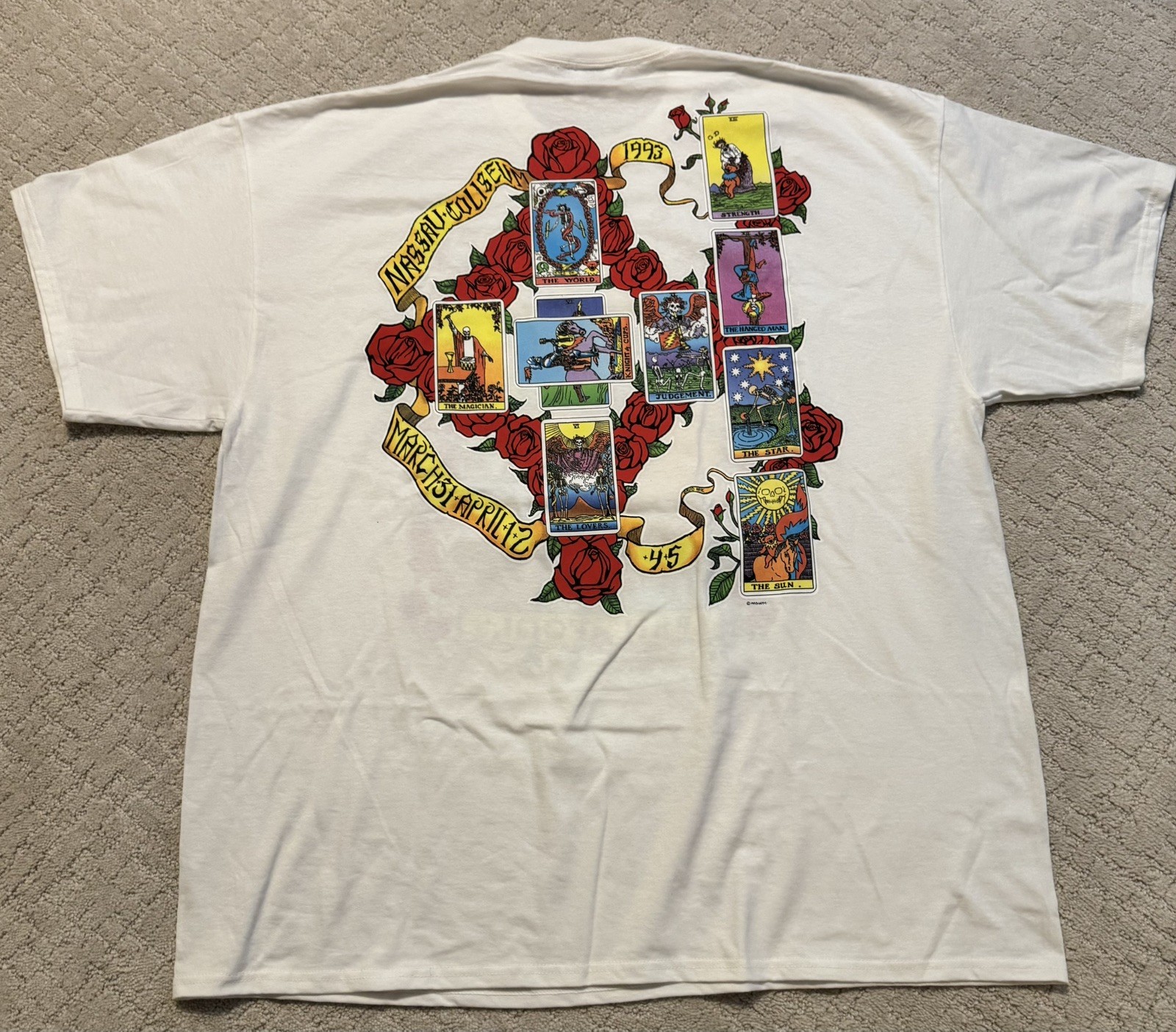 Grateful Dead 1993 April Fools Nassau Coliseum Re-Issue New Satin Tag 90s XL gallery