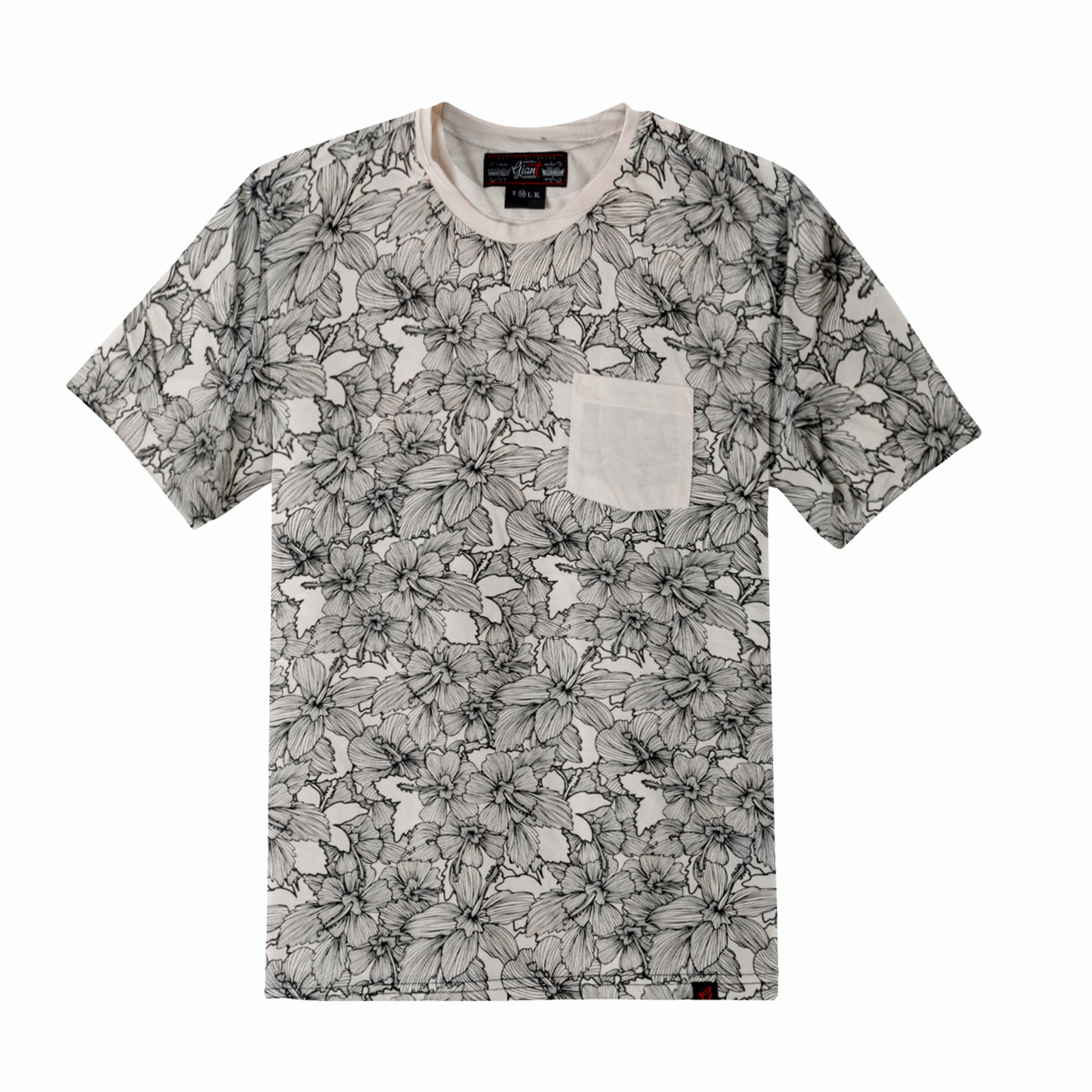 Beautiful Giant Men's Top Breathable Soft Casual T-Shirt Leaf Pattern Tees gallery