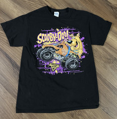 2020 Scooby-Doo! Monster Jam Tshirt Delta Pro Weight Black Size Medium Rare
