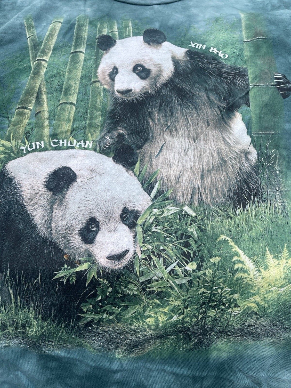 The mountain T-shirt panda bears XIN BAO ,YUN CHUAN, New Size Large gallery