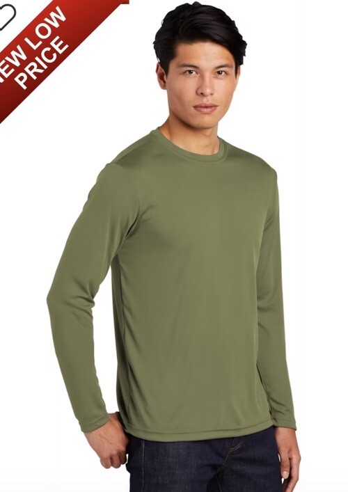 Unisex Long Sleeve PosiCharge Competitor Tee Olive Drab Green XL gallery