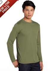 Unisex Long Sleeve PosiCharge Competitor Tee Olive Drab Green XL