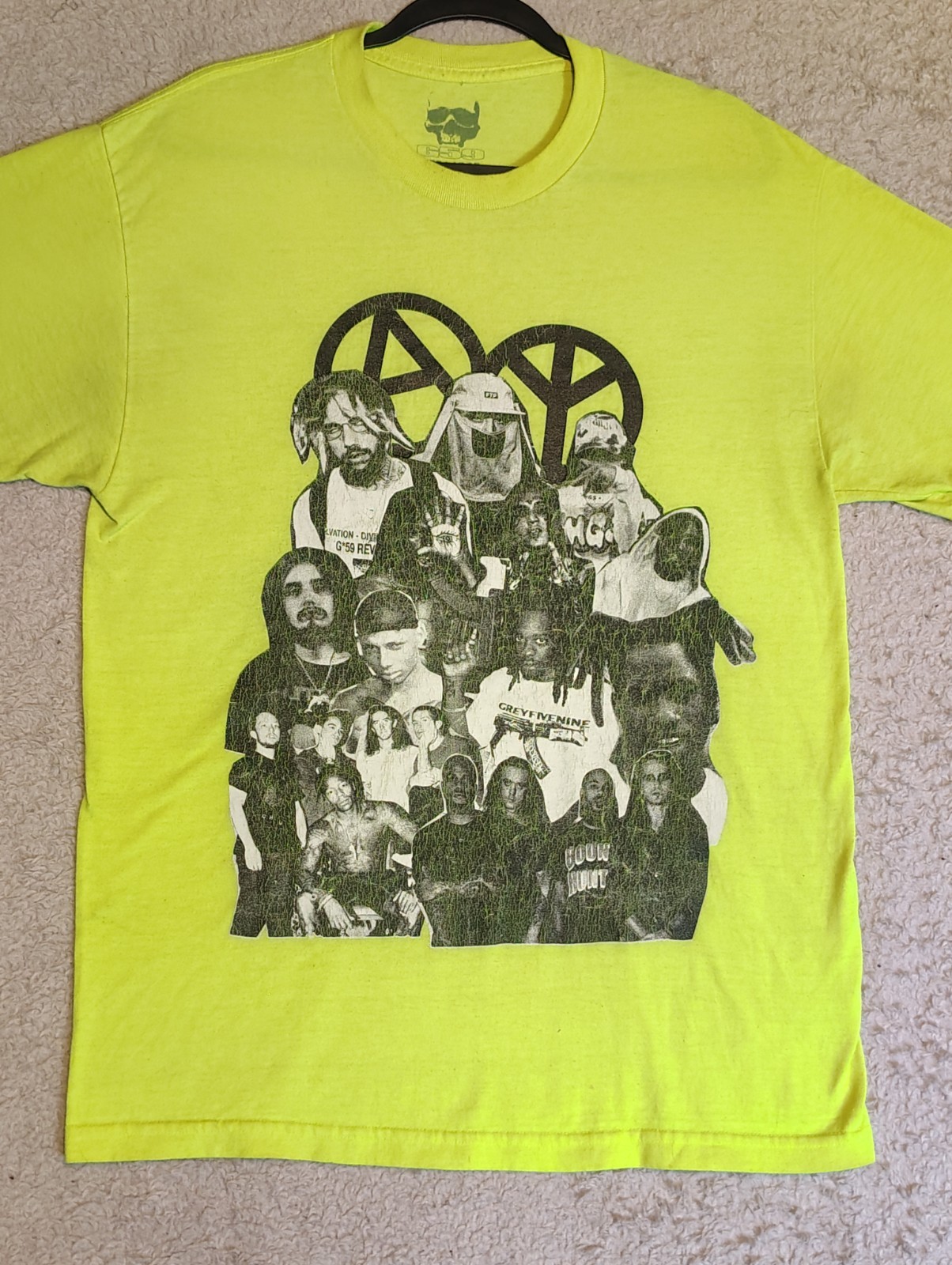 Suicide Boys Shirt Mens Large GreyDay Tour Double Sided Concer Rap G59 Lime Grn gallery
