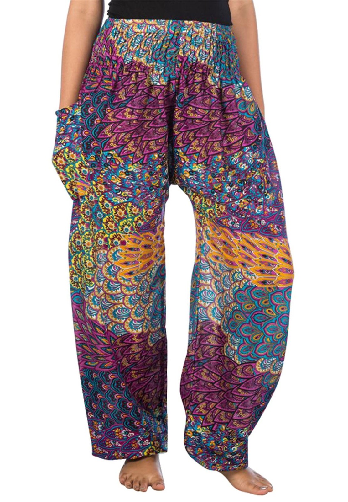 Harem Pants for Women Yoga Boho Hippie Clothing Palazzo Bohemian Beach Matern…
