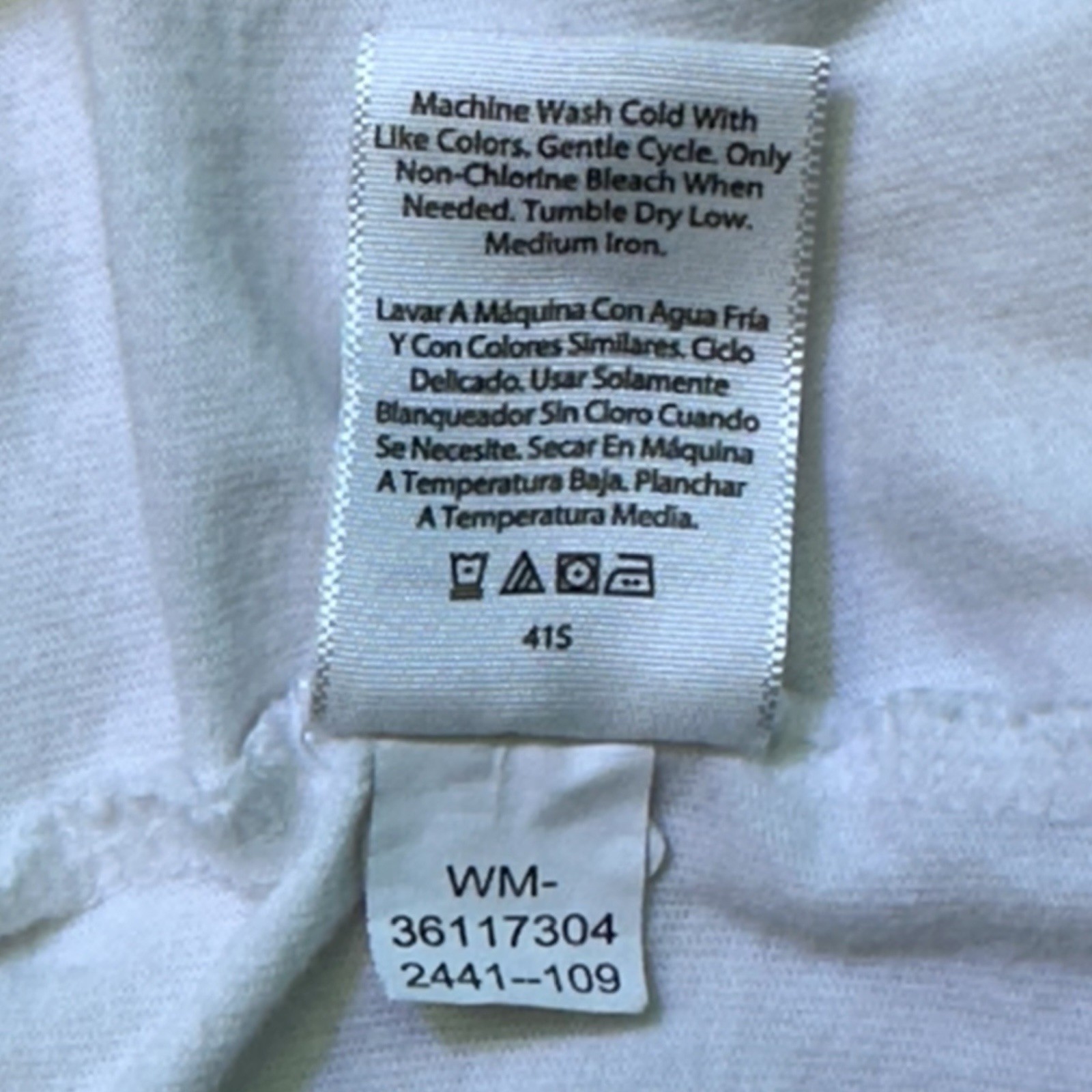 George Men’s Small White Long Sleeve T-Shirt 100% Cotton Crewneck Blank S 34-36 gallery