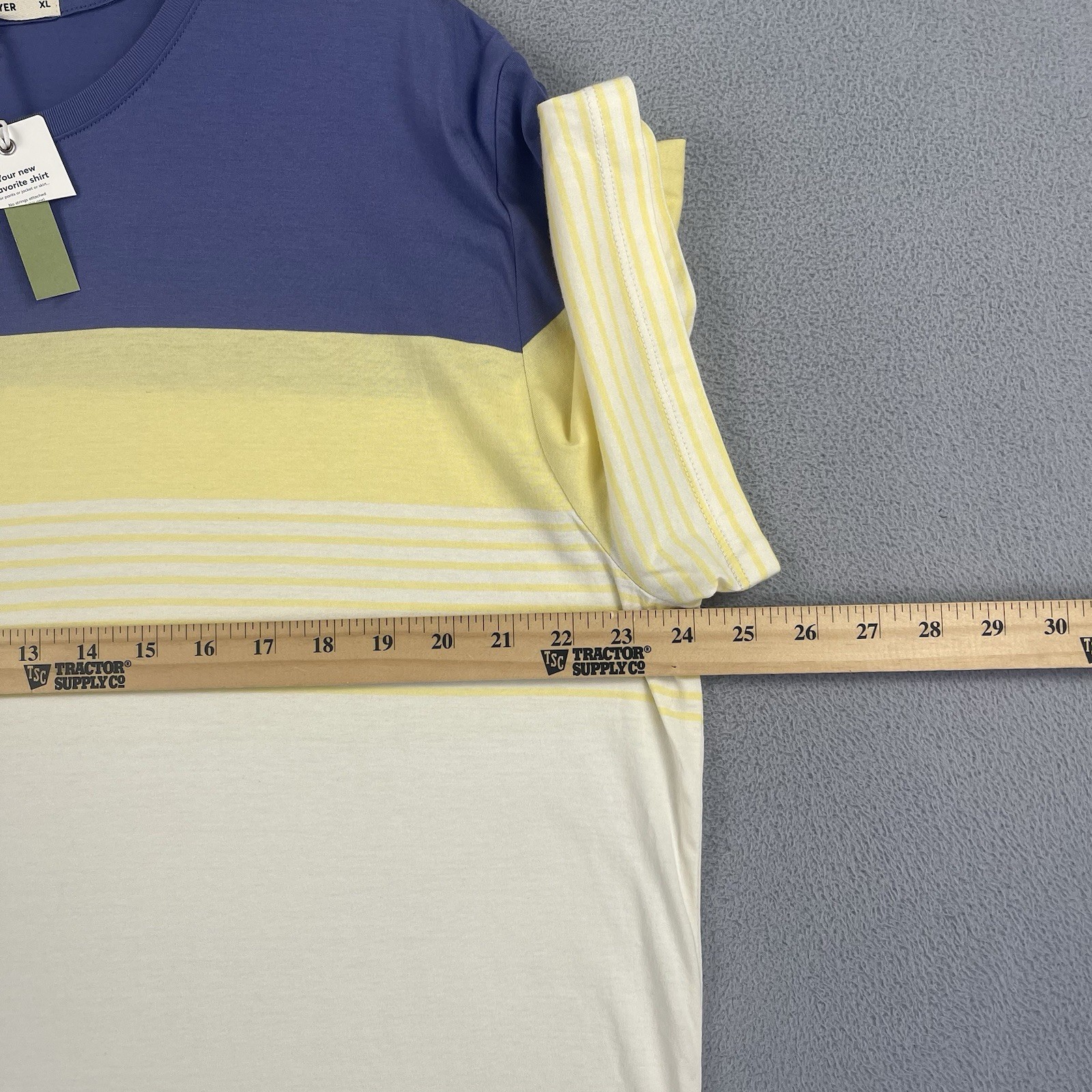 Marine Layer Shirt Men XL Blue Yellow Tee Short Sleeve Casual Lightweight NWT gallery