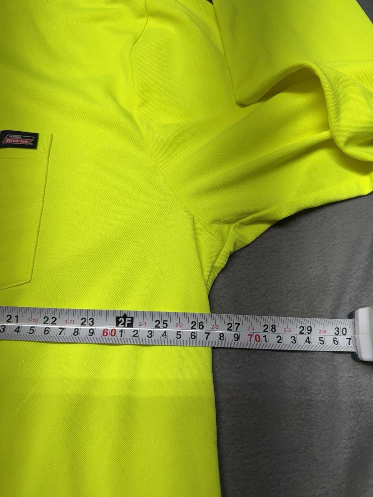 Genuine Dickies 3XL Men's High Visibility Yellow Long Seeve Workwear T-Shirt gallery