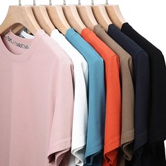 Summer High-End New Mulberry Silk Round Neck T-shirt Men’s Thin Pure Color Silk